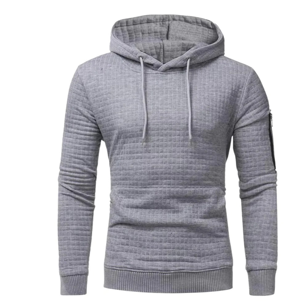 Men's Hoodie with Hood, Long Sleeves and Soft Interior for Autumn Wear