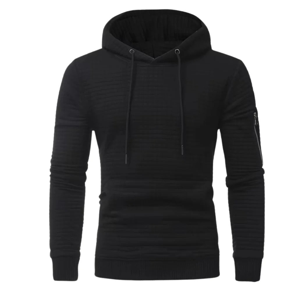 Men's Hoodie with Hood, Long Sleeves and Soft Interior for Autumn Wear